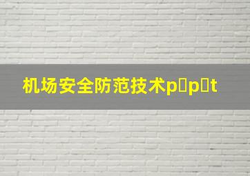 机场安全防范技术p p t